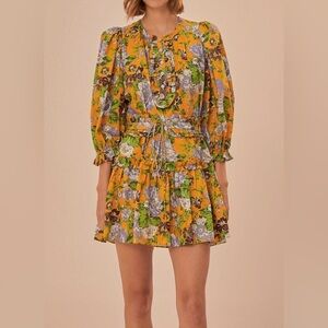 NEW! FARM Rio Yellow Capri Dress